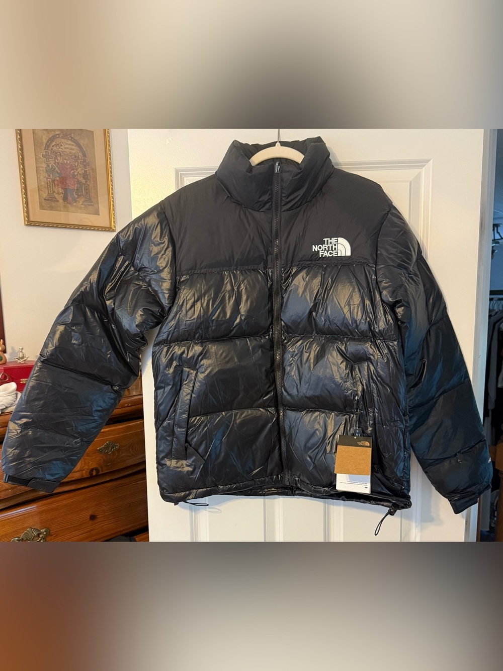 The North Face Men's Black Puffer Jacket with Logo